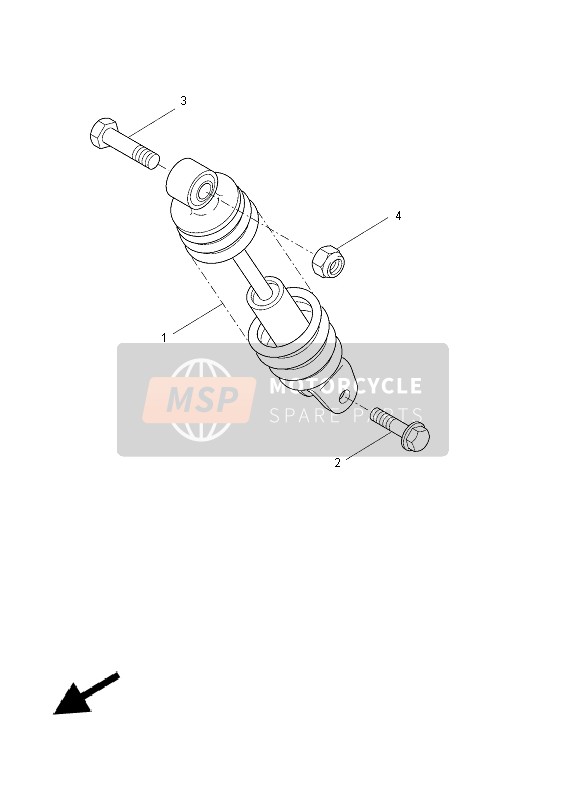 Yamaha YN50FM 2013 Sospensione posteriore per un 2013 Yamaha YN50FM